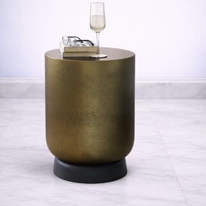 Cylinder Accent <b>bar</b> Table Textured Finish Elevated Base Compact Form Sturdy Construction Perfect Piece for Modern Spaces - Product Image 1