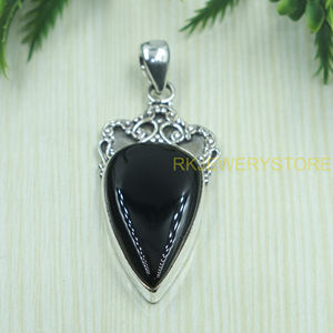 Black Onyx Pendant 925 Sterling Silver Handmade Vintage Boho Arrow Shape Gemstone <b>Jewelry</b> Women Men Gift Necklace for <b>Sister</b> Mom - Product Image 2