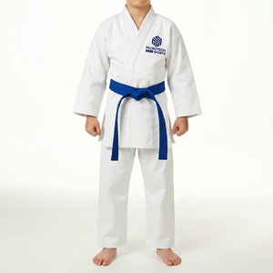 Kimono de Karaté en Coton Premium avec Logo Personnalisé, Tenue d'Arts Martiaux pour Enfants, Kimono de Judo Blanc, Entraînement Professionnel, Taekwondo Dobok - Product Image 1