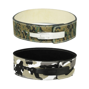 Customized 10-13mm Thick Camo Design Leather Lever <b>Belt</b> Strength Training Lever Buckle Heavy Duty Body Building Fitness <b>Belt</b> - Product Image 4