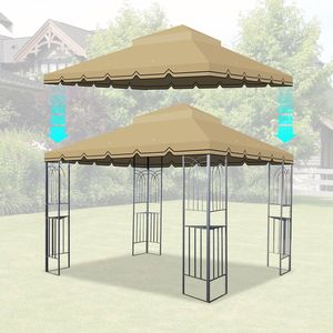 Telo di Ricambio per Gazebo da Esterno Greatwall 10x10 Piedi, Tetto a Doppio Livello, Solo Copertura Superiore (Telaio Non Incluso) - Product Image 3