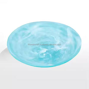 Meilleurs plateaux de service en résine faits à la main, excellente qualité, résine, couleur blanche, texture marbrée, assiettes de service alimentaires de couleur personnalisée - Product Image 3