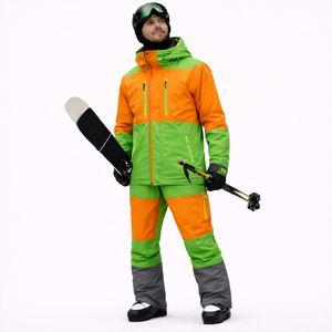 Traje de Esquí con Capucha de Talla Grande, Directo de Fábrica, Chaqueta y Pantalones para Nieve, Transpirable, Impermeable, Sintético, Térmico y Ecológico - Product Image 1