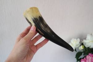 Auténtico Cuerno Vikingo para Beber Cerveza, Cuerno Natural Pulido de Buey/Vaca de Alta Calidad, Tallado a Mano, Diseño Animal, Náutico, Ecológico - Product Image 4