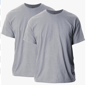 T-shirt décontracté d'été confortable pour hommes, couleur unie, col ras du cou, manches courtes, en satin polyester/coton, vente en gros - Product Image 4
