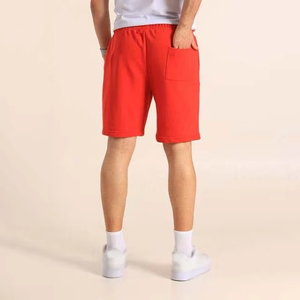 Pantalones Cortos Deportivos Rojos de Felpa para Hombre, Transpirables, de Algodón, con Logotipo Personalizado, Venta al Por Mayor - Product Image 2