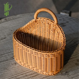 Panier de rangement en rotin tressé avec poignée, organisateur ovale pour la cuisine, présentoir à fruits, décoration intérieure, imprimé en 3D - Product Image 1