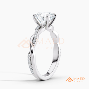 Womens <b>Silver</b> Diamond <b>Ring</b> Round Cut Moissanite <b>Solitaire</b> Engagement Bridal Jewelry Gift for Her USA - Product Image 6