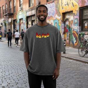 Camiseta de Hombre Estilo Hip Hop, 2026, Alta Calidad, 100% Algodón, Lavado Ácido, Impresión Digital, Talla Grande, Corte Holgado - Product Image 1
