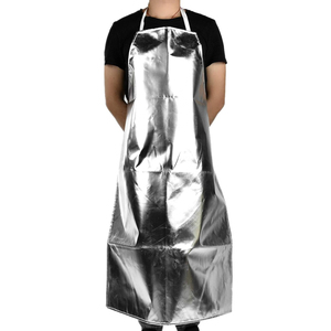 Aluminized Heat Resistant <b>Apron</b> for Foundry Welding Furnace <b>Work</b> High Temperature Protection Fire Resistant Safety <b>Apron</b> Silver - Product Image 1