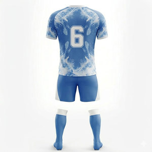 Custom Sublimated Soccer Jersey Set Men's <b>Red</b> Black Gradient 100% Polyester Moisture Wicking Short Sleeve Uniforms Adult Size - Product Image 3