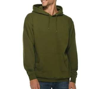 Sweat-shirt à capuche en polaire pour homme, manches longues, décontracté, en polyester et coton, vêtement de sport pour l'entraînement, motif uni - Product Image 6