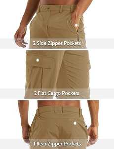 Pantalones cortos tácticos de secado rápido para hombre, pantalones deportivos transpirables con múltiples bolsillos y logotipo bordado, unisex. - Product Image 4