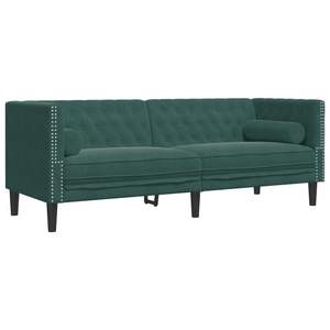 Canapé Chesterfield 3 places en velours vert foncé pour salon - Product Image 4