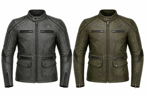 Chaqueta de Motocicleta de Cuero para Turismo de Aventura |   Negro Marrón Carbón |   Fabricante OEM ODM |   Diseño de Calidad Premium |   Ropa de Carreras - Product Image 5