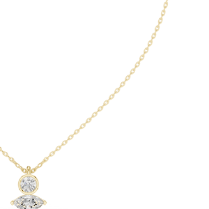 Collier pendentif minimaliste pour femme avec moissanite ronde taille brillant sertie clos - Product Image 6