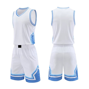 Ensemble maillot et short de basketball violet, col en V, sans manches, anti-humidité, uniforme sublimé pour adultes - Product Image 4