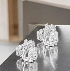 Pendientes de Diamantes para Mujer, Oro Blanco de 18k, Corte Redondo, Diamantes Cultivados en Laboratorio, 1.8 Quilates, E F VS - Product Image 5