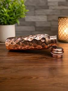 Pure Copper BottleLeak-ProofAyurvedic Health BenefitsHandmade <b>Drinkware</b> - Product Image 1