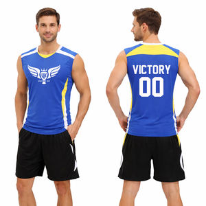 Conjunto de Uniforme de Voleibol Personalizado para Hombre, Camiseta sin Mangas Sublimada, Nombre y Número Personalizados, Camiseta y Pantalones Cortos Deportivos - Product Image 1
