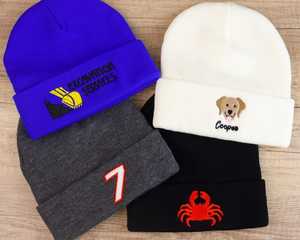 Custom <b>Beanie</b> Custom Logo/Text <b>Hats</b>,Custom Personalized Embroidery <b>Hat</b>,Text Knit <b>Hat</b>,Winter <b>Hat</b>,Womens <b>Beanie</b>,<b>Mens</b> Winter <b>Hat</b> - Product Image 2