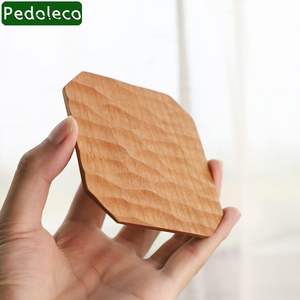Posavasos de madera de roble con resina epoxi, diseño de nogal blanco, bonitos posavasos para café, batidos y té, bases de madera para bebidas - Product Image 1