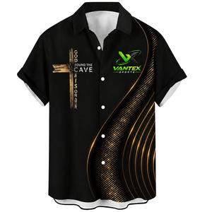 เสื้อเชิ้ตฮาวายลายดอกไม้สไตล์ลำลองสำหรับผู้ชาย Vantex Sports แขนสั้น พิมพ์ลายสำหรับวันหยุดฤดูร้อน ผ้าป๊อปลินระบายอากาศได้ดี ปกเสื้อแบบพับได้ - Product Image 5