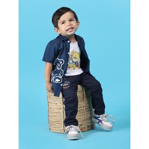 Camiseta Polka Tots Half Sleeves Teddy print-Azul marino - Product Image 5
