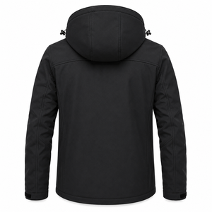 Chaqueta Softshell Impermeable y Transpirable con Capucha para Hombre, Cierre de Cremallera, Estilo Casual, Táctica, Corte Regular, para Actividades al Aire Libre - Product Image 4