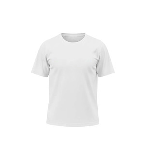 T-shirt personnalisé pour homme en polyester/coton respirant, uni, à manches courtes, avec logo personnalisé - Product Image 1