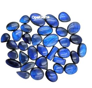 Cabujones de Labradorita Azul Flash de Alta Calidad, Piedras Sueltas de Cristal Natural Hechas a Mano, Piedras Pulidas a Mano para Joyería - Product Image 1