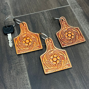 พวงกุญแจหนังวัวแท้ทำมือ งานฝีมือคุณภาพสูง ราคาโรงงาน รับทำตามแบบ สไตล์แฟชั่น สำหรับกระเป๋า รถยนต์ และของขวัญ - Product Image 4