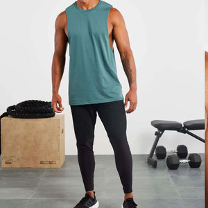 <b>Cheap</b> Price Customizable Men's Casual Knitted Embroidery Tank Top Breathable Quick Dry Light Weight 100% Cotton Adults High - Product Image 4