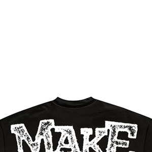 Make Your Own Damn Happiness Printed Oversized <b>Black</b> T-<b>Shirt</b> <b>Men</b> Street Style Short Sleeve O-Neck Jersey Cotton - Product Image 3