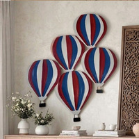 Décoration Murale Moderne en Forme de Montgolfière en Fer – Design Multifonctionnel pour Salon