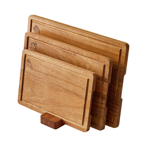 High-quality 3-<b>piece</b> Thick Wooden Chopping Board with Unique Design and <b>Wood</b> Grain Surface - Product Image 1