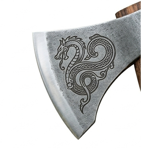 Hacha de Dragón de Acero al Carbono Forjada a Mano de Primera Calidad – Mango Celta con Grabado Artístico – Regalo Premium para Amantes de la Naturaleza – Herramienta de Supervivencia de Alta Gama - Product Image 5