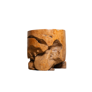 Ensemble de table en racine de teck rustique avec tabourets en bois naturel, meubles de salon artisanaux pour maisons et villas, luxe haut de gamme ARTERRA - Product Image 3