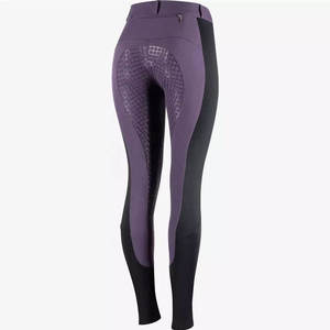 Leggings d'équitation pour femmes en velours côtelé avec assise intégrale en silicone, Culottes d'équitation, Collants d'équitation, Vente en gros - Product Image 3