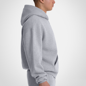 Sweat-shirts zippés pour hommes, coupe classique, en molleton de coton, style streetwear décontracté, couleur unie, logo imprimé par transfert thermique, fournisseur en gros - Product Image 4