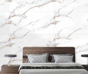 กระเบื้องพอร์ซเลนขัดเงาสีขาวคาราร่า ดีไซน์ทันสมัย ขนาด 600x1200 มม. กระเบื้องปูพื้นพอร์ซเลนเคลือบเงา ดีไซน์ล่าสุด - Product Image 1