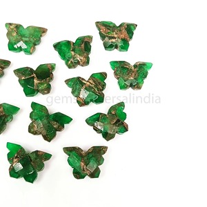 AAA Green Copper Turquoise <b>Butterfly</b> Shape Hand Carved Gemstone 14mm Briolette <b>Charm</b> for Jewelry Making Wholesale Price Bul - Product Image 6
