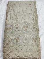 Tissu brodé perlé pour robes de mariée, dentelle perlée en maille, textile sur mesure pour la mode, fournitures pour boutiques et importateurs, commerce mondial