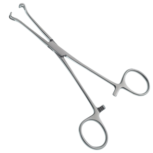 Pinzas Babcock de 5-1/2 Pulgadas con Mordazas Delicadas de 6 mm de Ancho, Pinzas Quirúrgicas Atraumáticas de Acero Inoxidable, Instrumento Médico - Product Image 1
