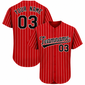 Camiseta Deportiva de Manga Corta con Diseño de Bordado de Letras en Color Negro Clásico OEM, Transpirable, para Entrenamiento y Competición, Estilo Jersey de Béisbol Negro - Product Image 2