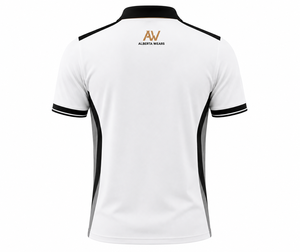 เสื้อยืดแขนสั้นสีขาวสำหรับผู้ชาย แต่งขอบสีดำ ระบายอากาศได้ดี แห้งเร็ว ทรงหลวม สวมใส่สบาย เหมาะสำหรับเล่นกีฬา  ผ้าฝ้ายแท้ 100%  สามารถสั่งทำลายพิมพ์ด้านหน้าได้ - Product Image 2