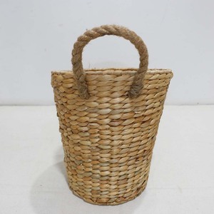 Rustic Water Hyacinth <b>Vegetable</b> <b>Storage</b> Hanging <b>Basket</b> Wall Decor Breathable Eco-Friendly - Product Image 3