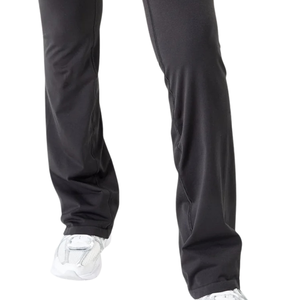Pantalon long évasé taille ultra haute noir pour femme, extensible, respirant, pour le sport, le fitness, le yoga et l'entraînement, vêtement de performance athlétique - Product Image 6