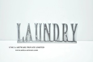 Modern <b>Laundry</b> <b>Decorative</b> Adjustable Waterproof Wall Letter Sign Rack Handmade Metal Word Art Plaque <b>Room</b> Home - Product Image 6