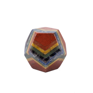 Pierre géométrique en cristal de pierre précieuse polie en forme de dodécédron, sept chakras naturels, pierres de guérison Feng Shui - Product Image 6